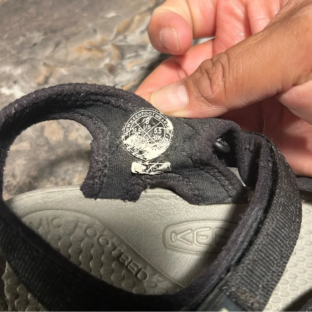 Keen Rose Slingback Sandals Shoes Black/Neutral Gray Women's Size 8 - Picture 5 of 6